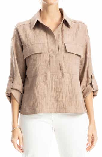 MAX STUDIO Collared Textured Shirt