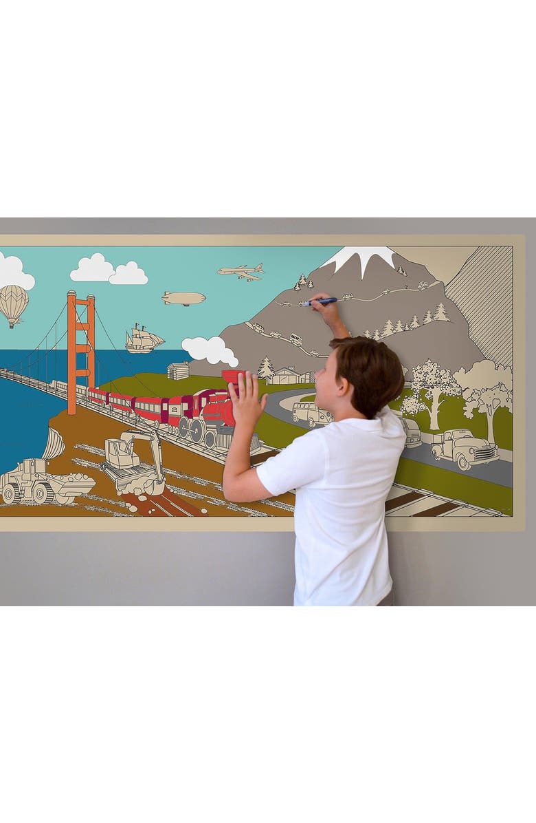 Lullubee Giant Coloring Mural On The Go, Kids, Alternate, color, Multicolored