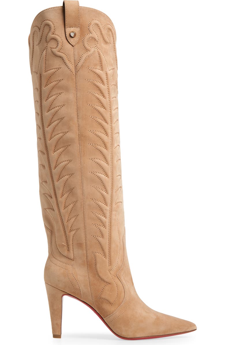 Christian Louboutin Santia Knee High Western Boot, Alternate, color,
