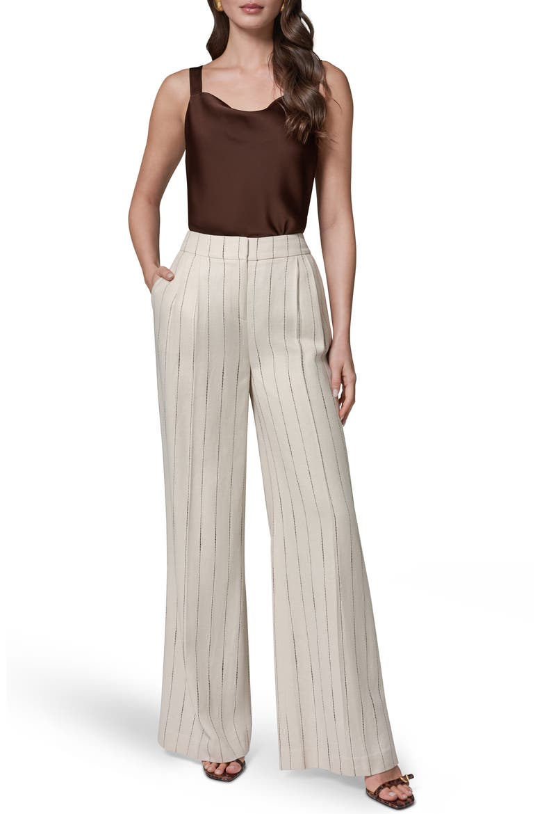 High Waist Wide Leg Pants, Alternate, color, FLAX/ CANYO
