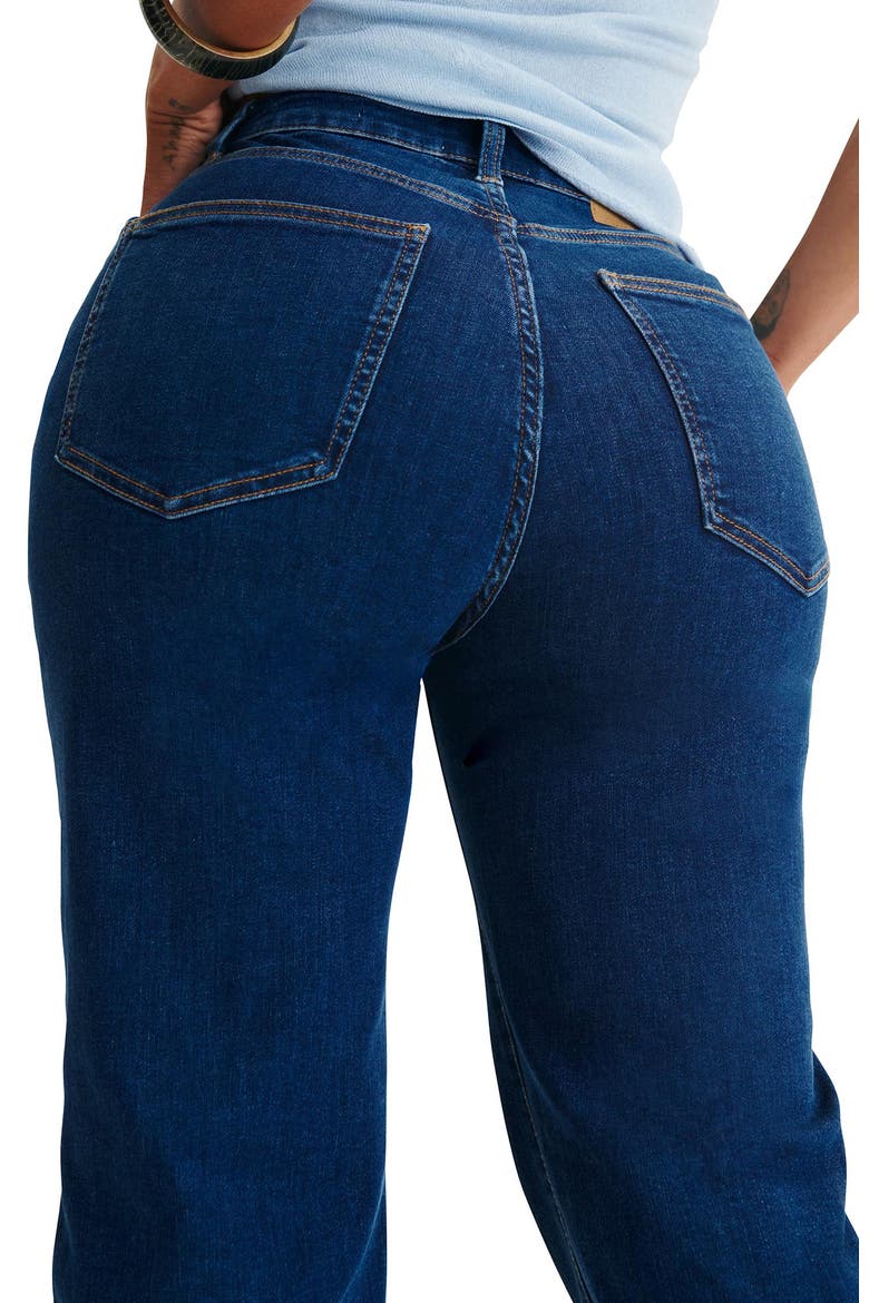 Women's Curvy Stretch Straight Jean, Alternate, color, Mandy Blue