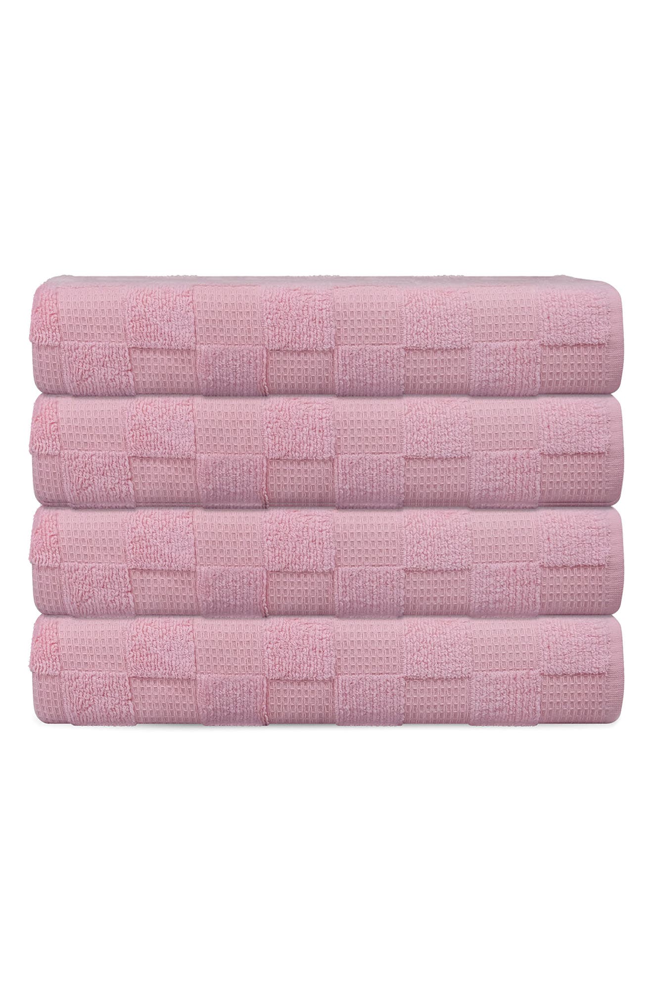 DePera Waffle Terry 4-Piece Turkish Cotton Washcloths