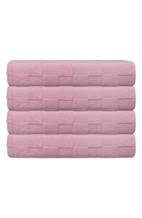 Waffle Terry 4-Piece Turkish Cotton Washcloths