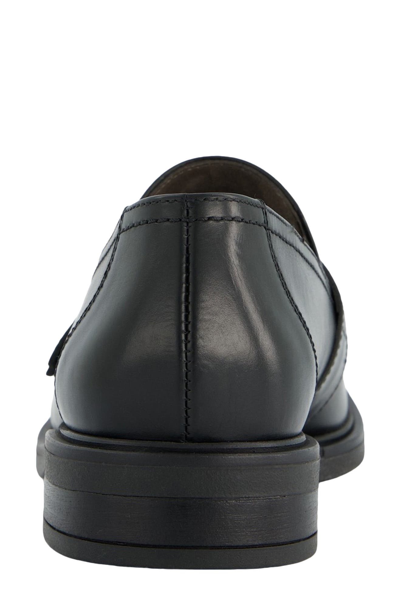 Paul Green Caspian Two Buckle Leather Loafer, Alternate, color, Black Brushed Leather