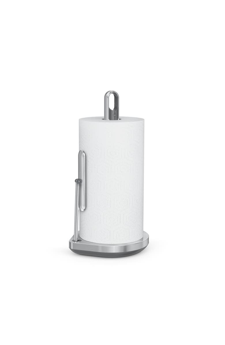 simplehuman paper towel holder with spray, Alternate, color, Brushed