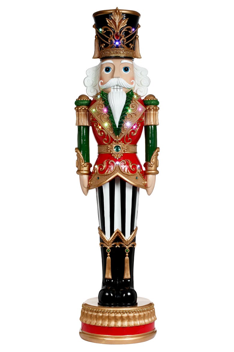 Lighted and Musical Holiday Nutcracker, Large, Main, color, Red