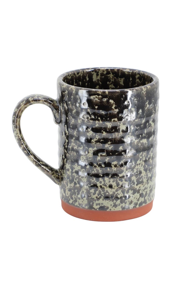 Terra Bella 4 Piece 18.5 Ounce Terracota Mug Set, Alternate, color, Green