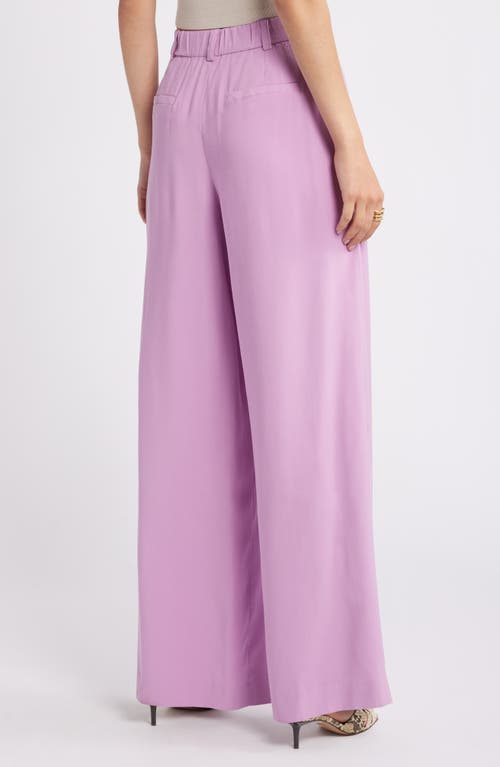Open Edit High Waist Wide Leg Trousers In Pink Gale