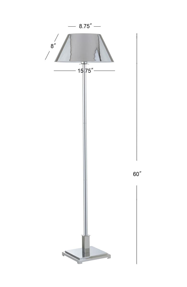 JONATHAN Y Roxy 60" Metal LED Floor Lamp, Alternate, color, Chrome