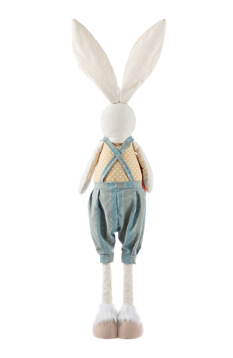 Glitzhome Easter Fabric Boy Bunny with Telescoping Legs, Alternate, color, Blue