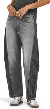 Lee Rider Low Slung Raw Hem Barrel Leg Jeans