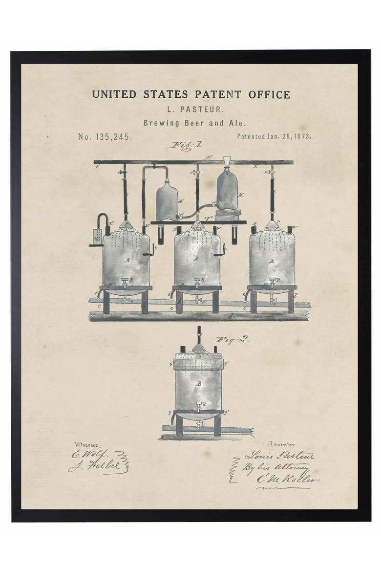 Brewing Beer Patent in Black Frame, Main, color, No Color
