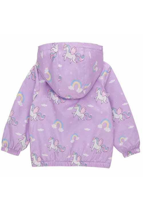 Rokka&rolla Toddler Lightweight Fleece Lined Jacket In Purple Unicorn