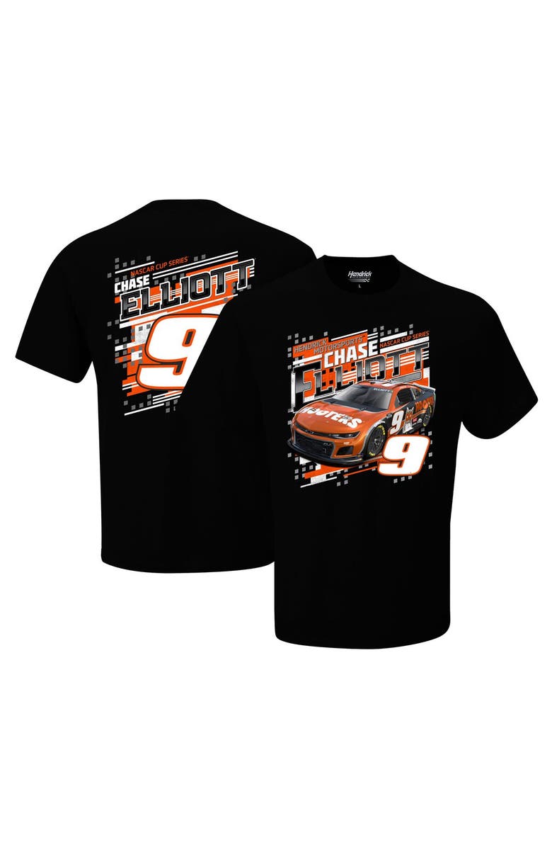 HENDRICK MOTORSPORTS TEAM COLLECTION Men's Hendrick Motorsports Team Collection  Black Chase Elliott Hooters Draft T-Shirt, Alternate, color, 