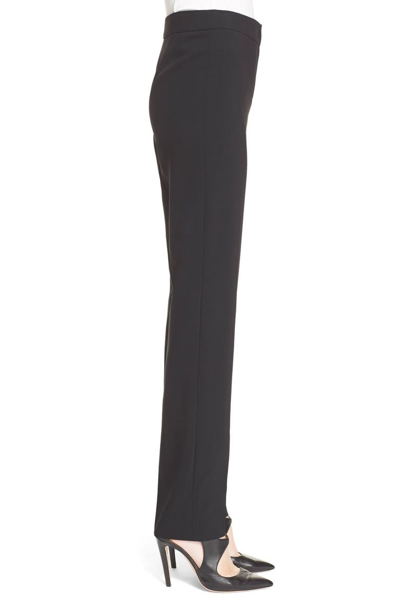 Straight Leg Wool Pants, Alternate, color, BLACK