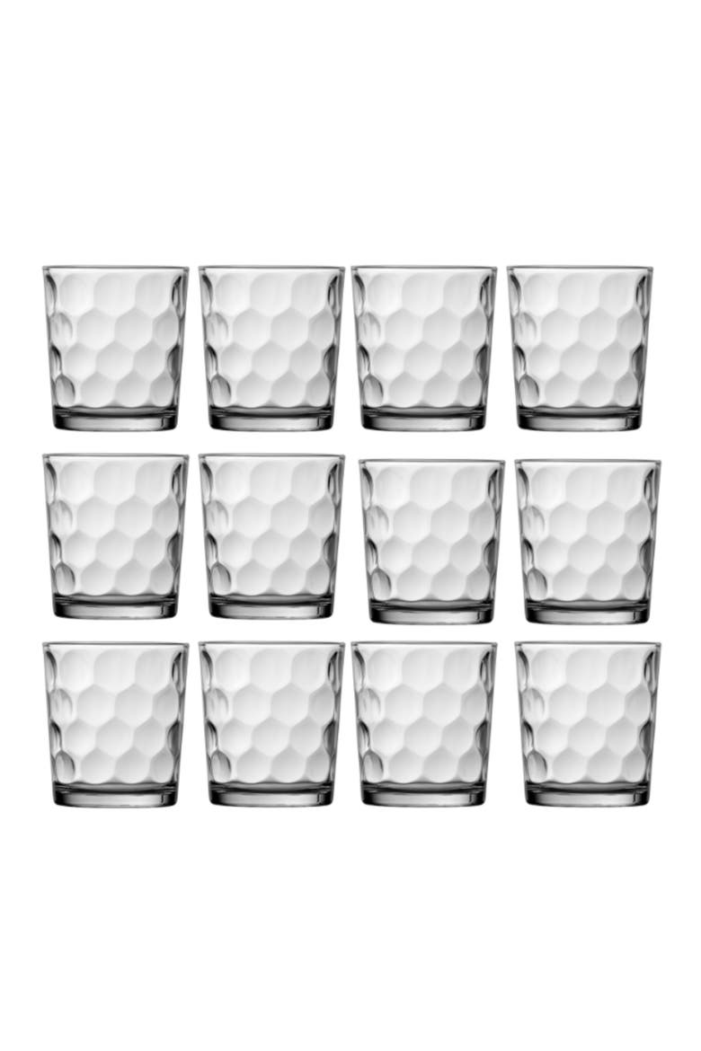 Ornamento Mosaico Set of 12 Tumbler Glasses, Main, color, CLEAR