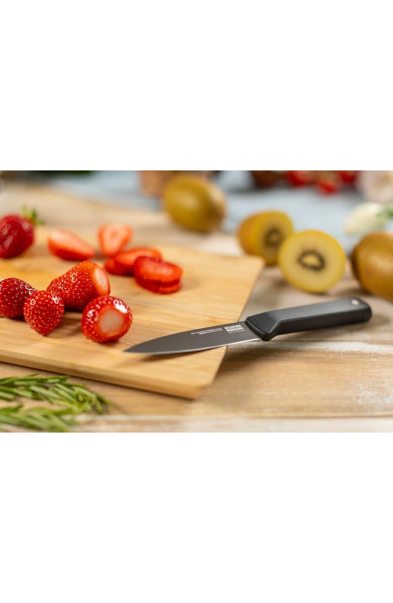 Kuhn Rikon ICED Paring Knife 3.5-Inch, Ice Hardened German Stainless Blade, Alternate, color, Black