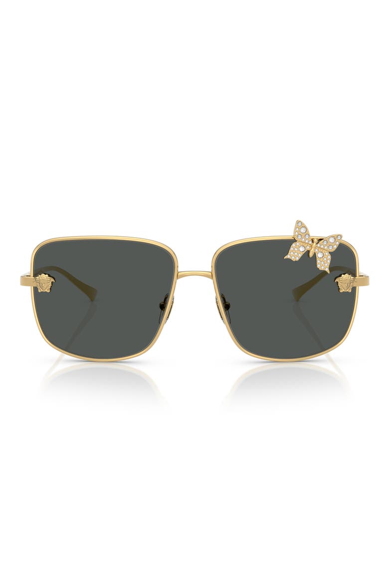 59mm Square Sunglasses, Main, color, GOLD