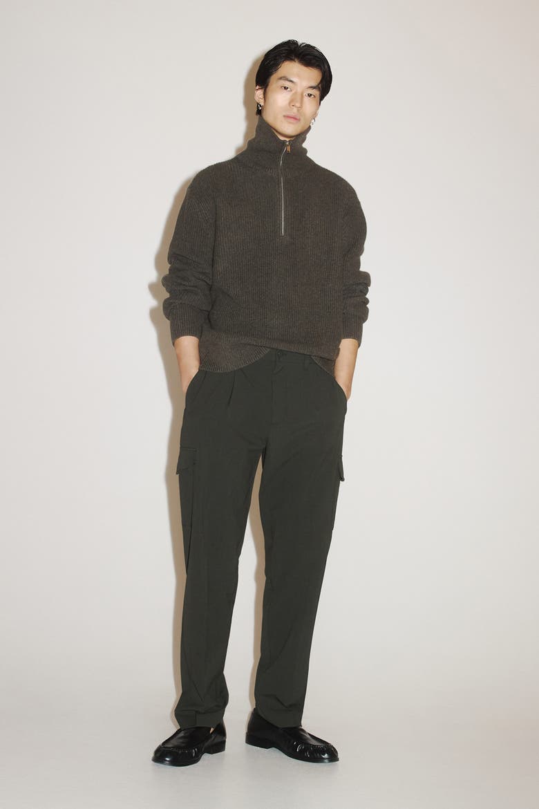Four-way Stretch Regular-fit Cargo Pants, Alternate, color, Dark green