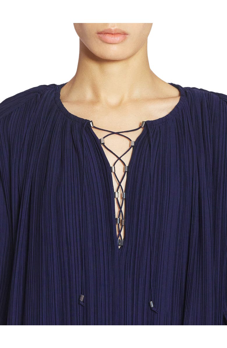 Lanvin Flared Pleated Dress, Alternate, color, 