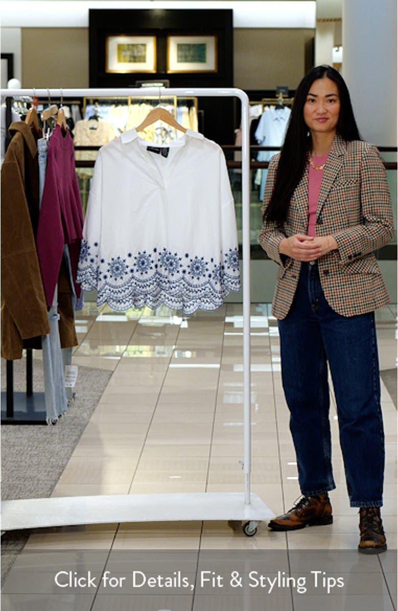 Alissa Embroidered Cotton Top, sales video thumbnail