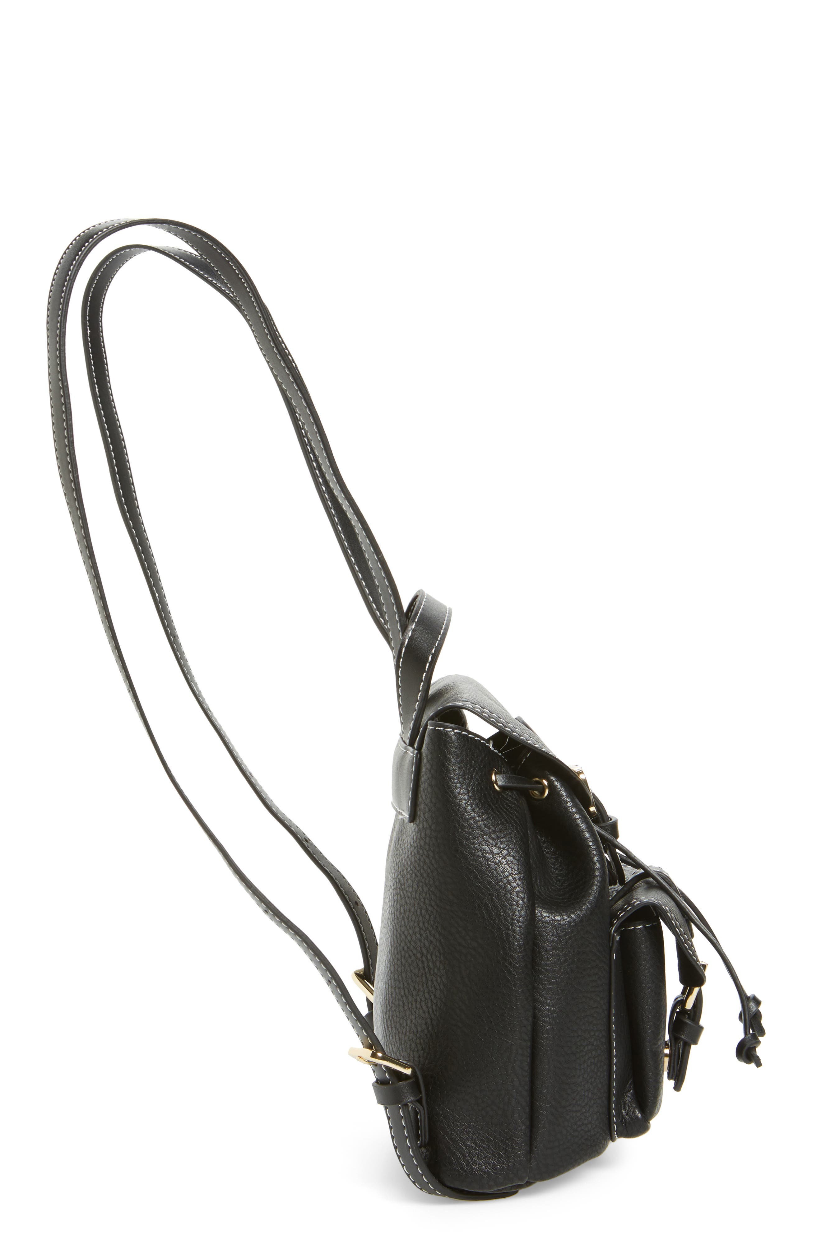 Topshop Bruno Super Mini Faux Leather Backpack, Alternate, color, 