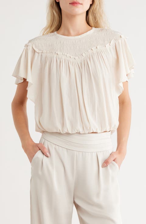 Tess Flutter Sleeve Crop Top