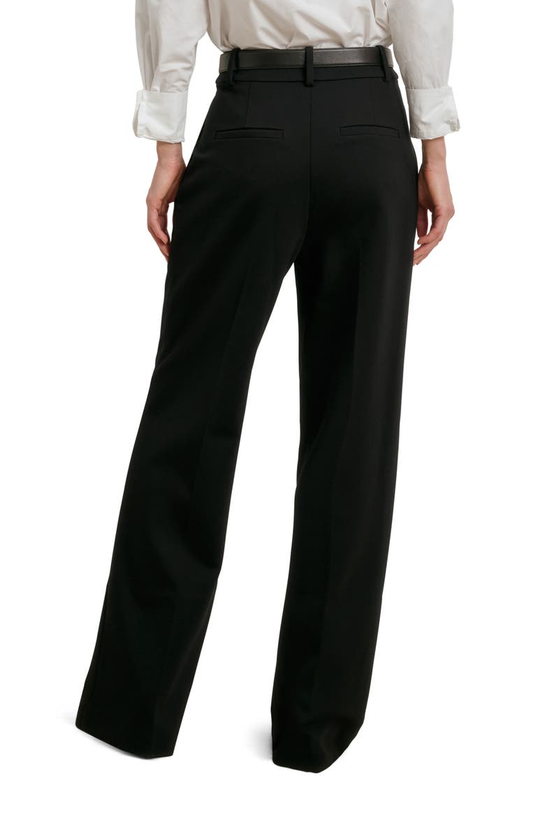 The Anywhere Favorite Pant Pleated Wide Leg Pants, Alternate, color, BLACK