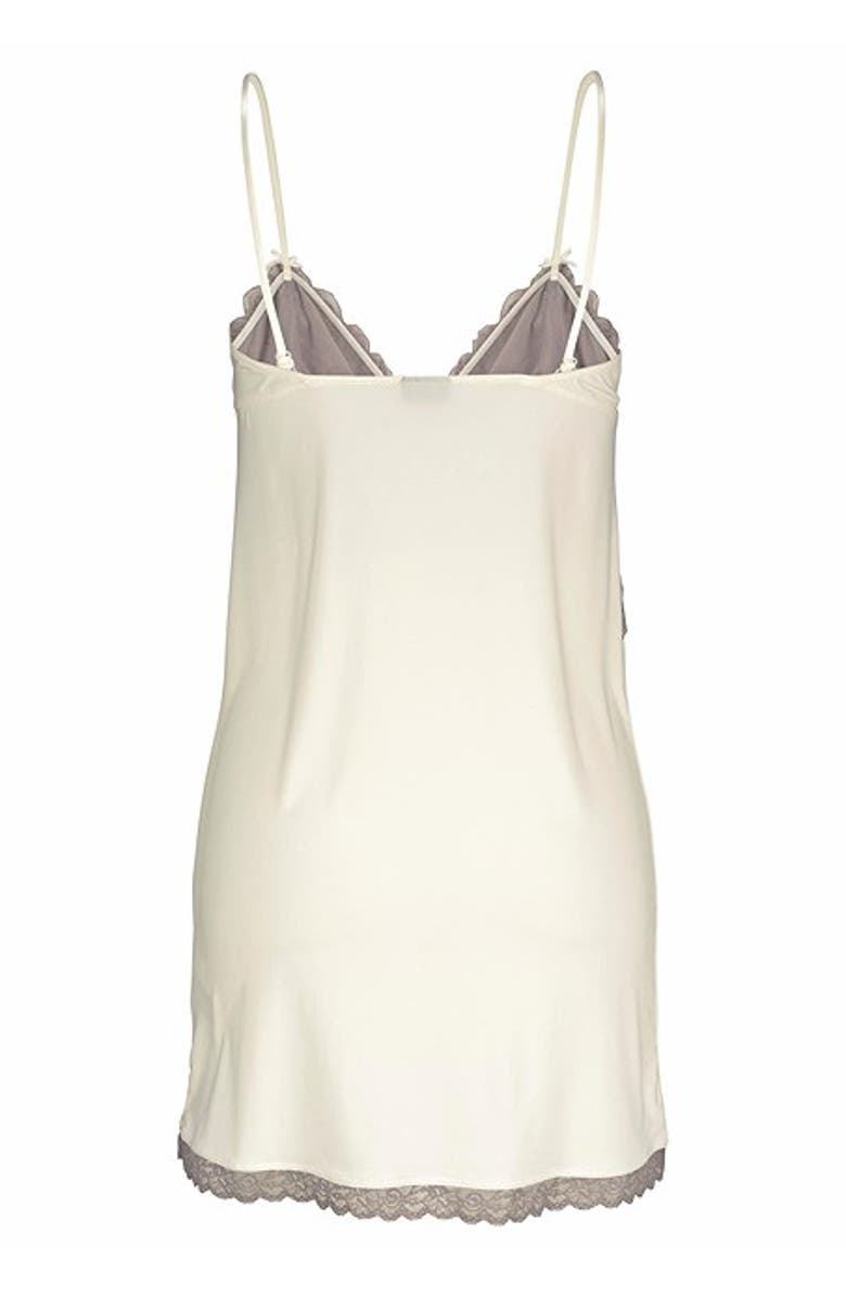 LASCANA Women's Lace V-Neck Nightgown, Alternate, color, Ecru