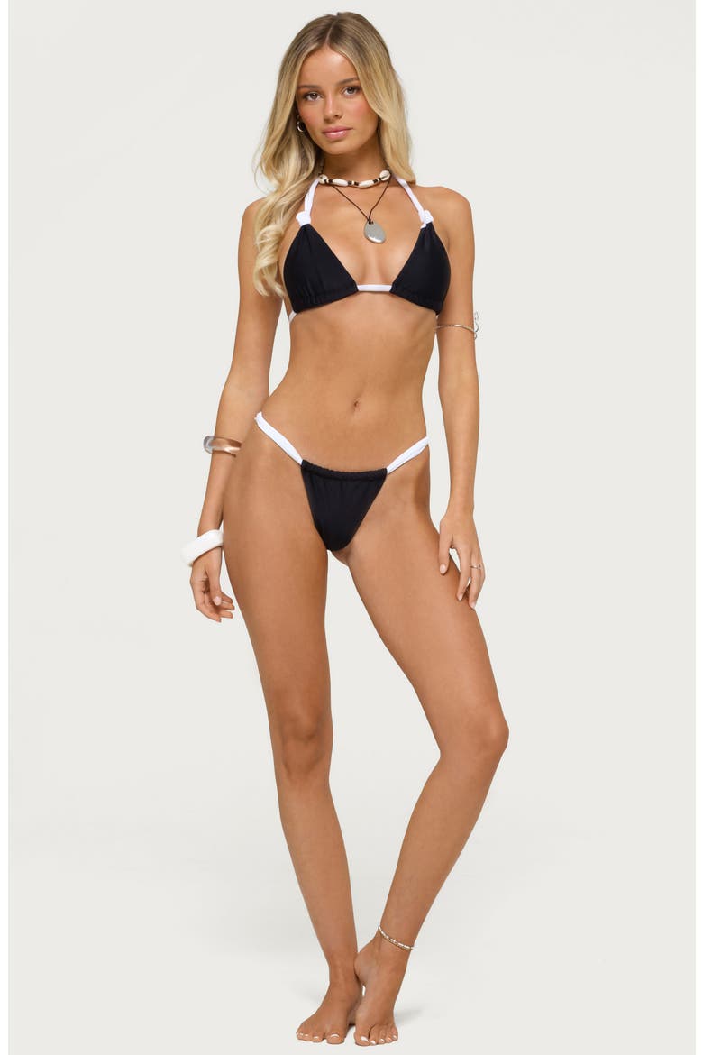 Romana Contrast Bikini Bottoms, Alternate, color, BLACK