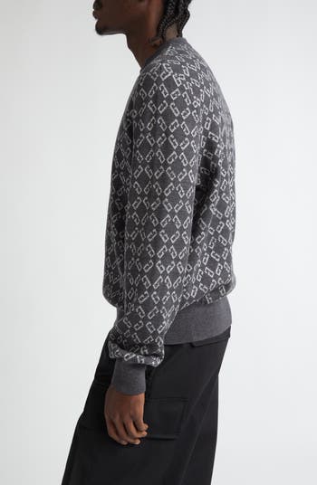 Givenchy Monogram 72 Jacquard Wool Blend Crewneck Sweater