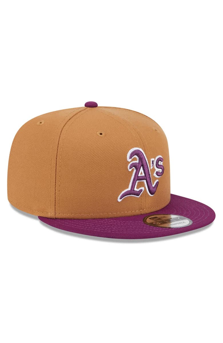 New Era Men's New Era Brown/Purple Athletics Color Pack Two-Tone 9FIFTY Snapback Hat, Alternate, color, Brown