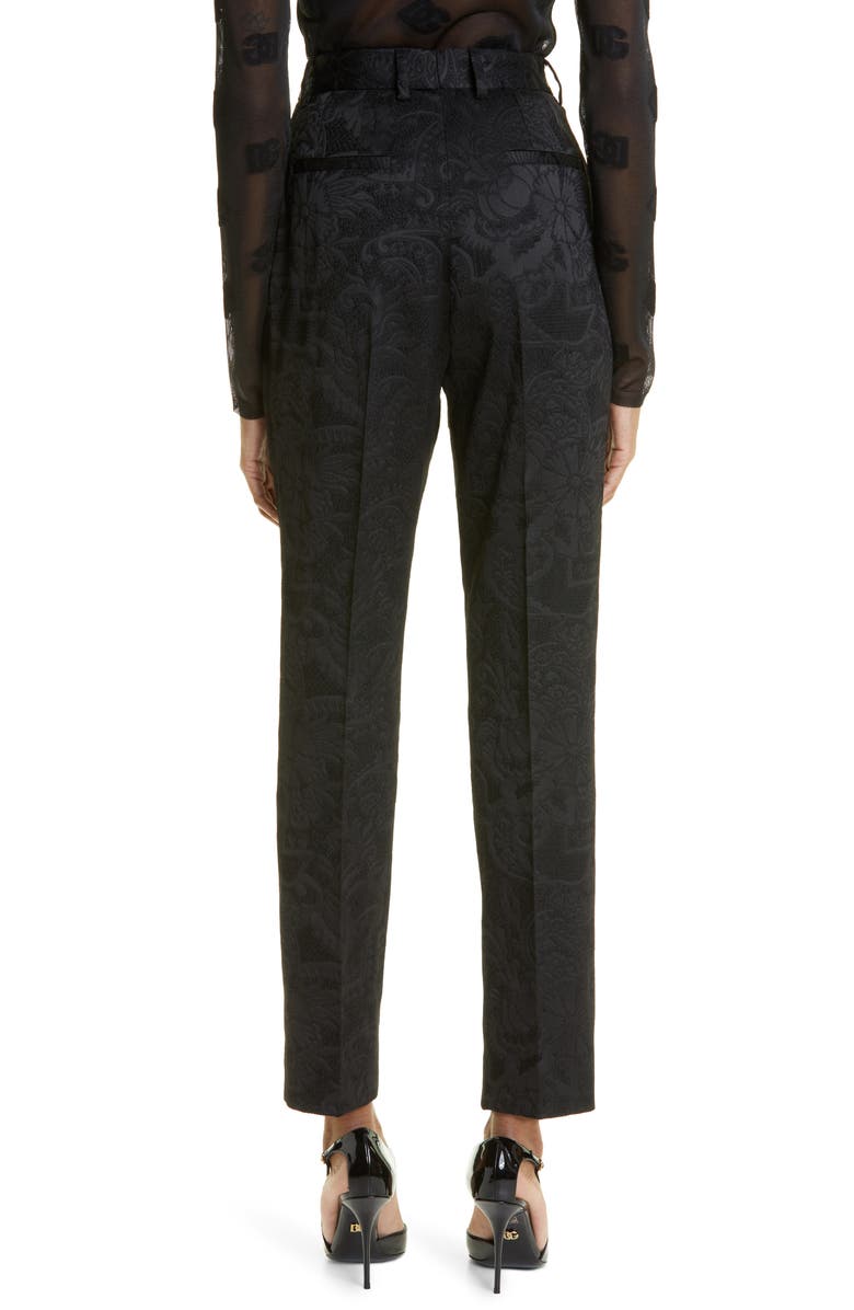 Dolce&Gabbana Floral Jacquard Pants, Alternate, color, 