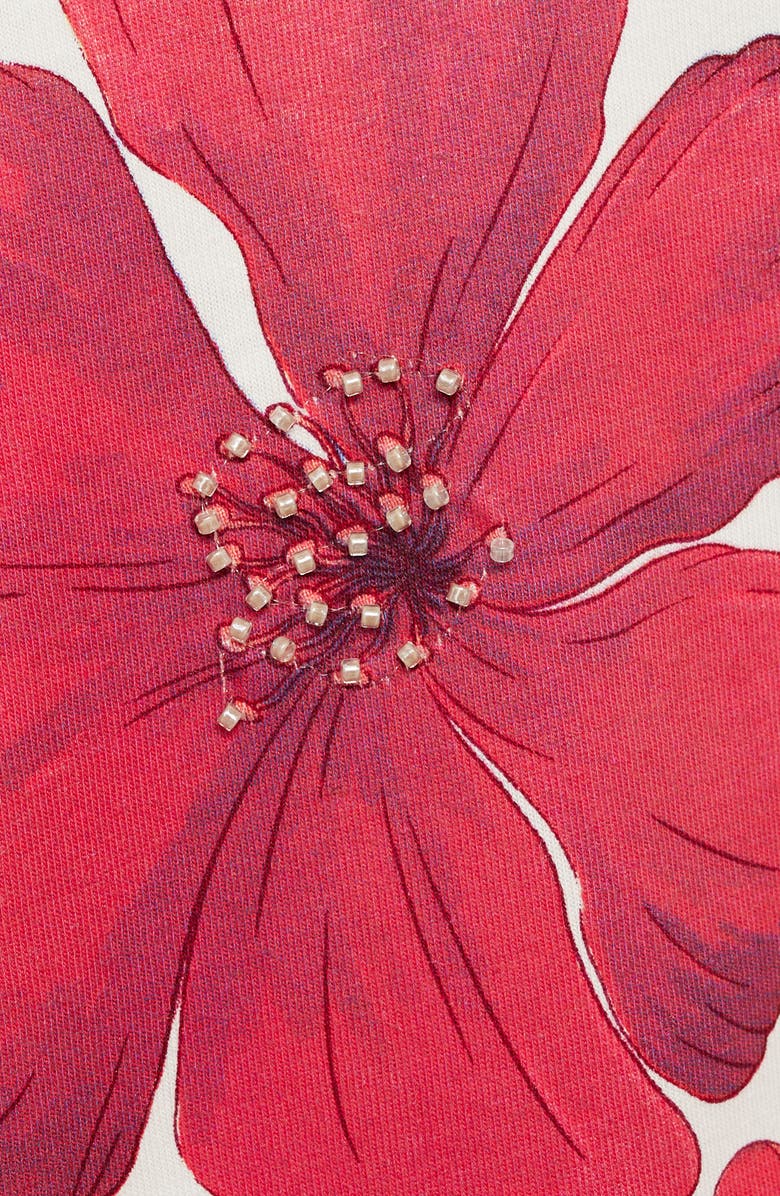 MANGO Flower Cotton T-Shirt, Alternate, color, 