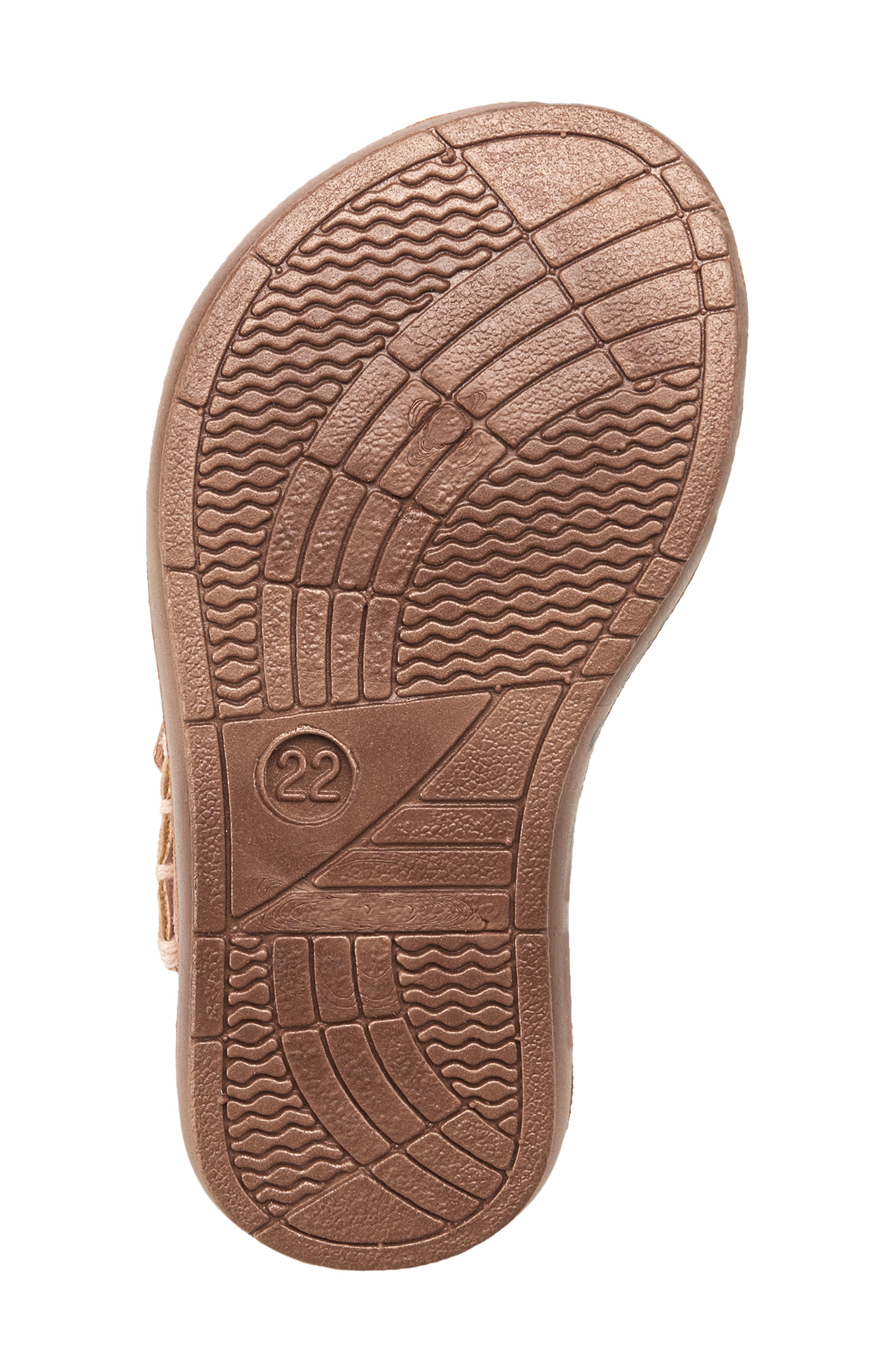 Lucky Brand Kids' Whipstitch Crossover Sandal, Alternate, color, Blush