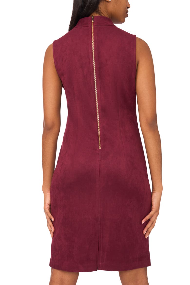 Mock Neck Sleeveless Dress, Alternate, color, MERLOT