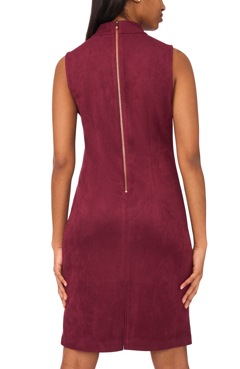 Halogen<sup>®</sup> Mock Neck Sleeveless Dress, Alternate, color, Merlot
