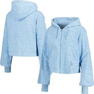 LUSSO Women's Lusso Blue Los Angeles Dodgers Tabitha Cheetah Terry Full-Zip Sweatshirt