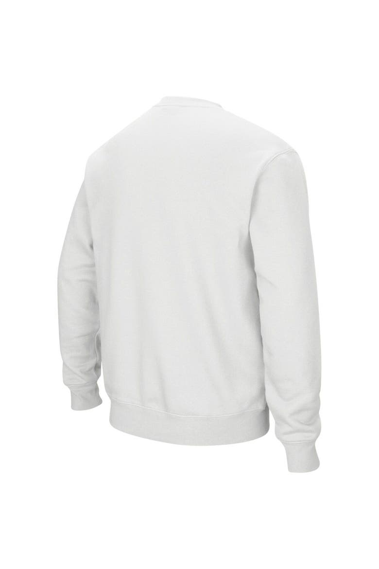 Men's Colosseum White Army Black Knights Arch & Logo Crew Neck Sweatshirt, Alternate, color, White