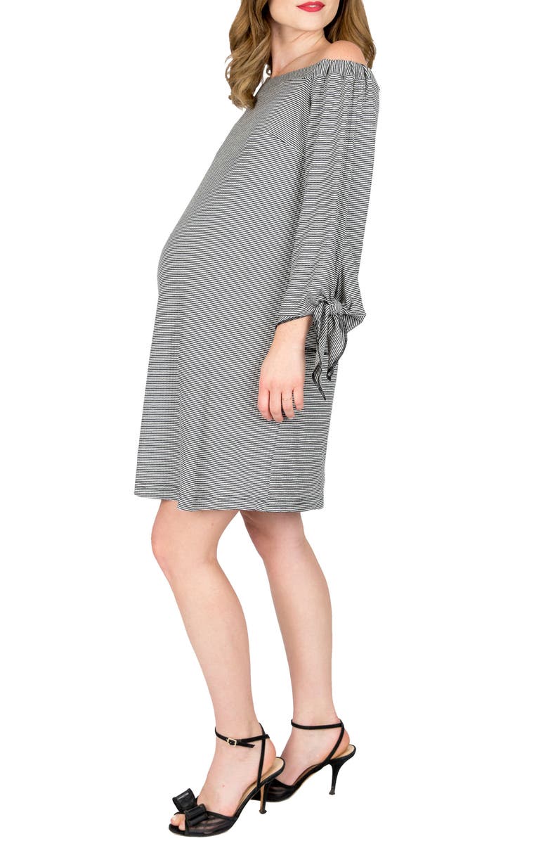 Nom Maternity Octavia Off The Shoulder Maternity Dress, Alternate, color, 