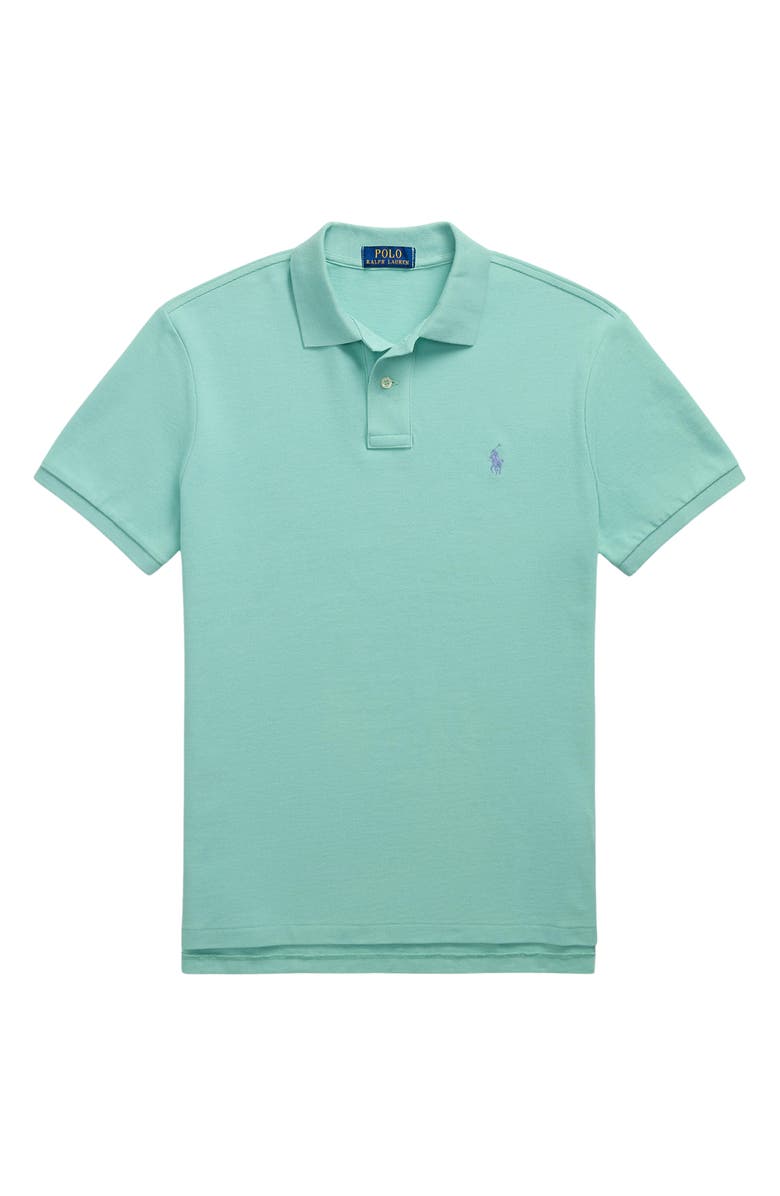 Polo Ralph Lauren Classic Fit Solid Green Cotton Piqué Polo, Alternate, color,