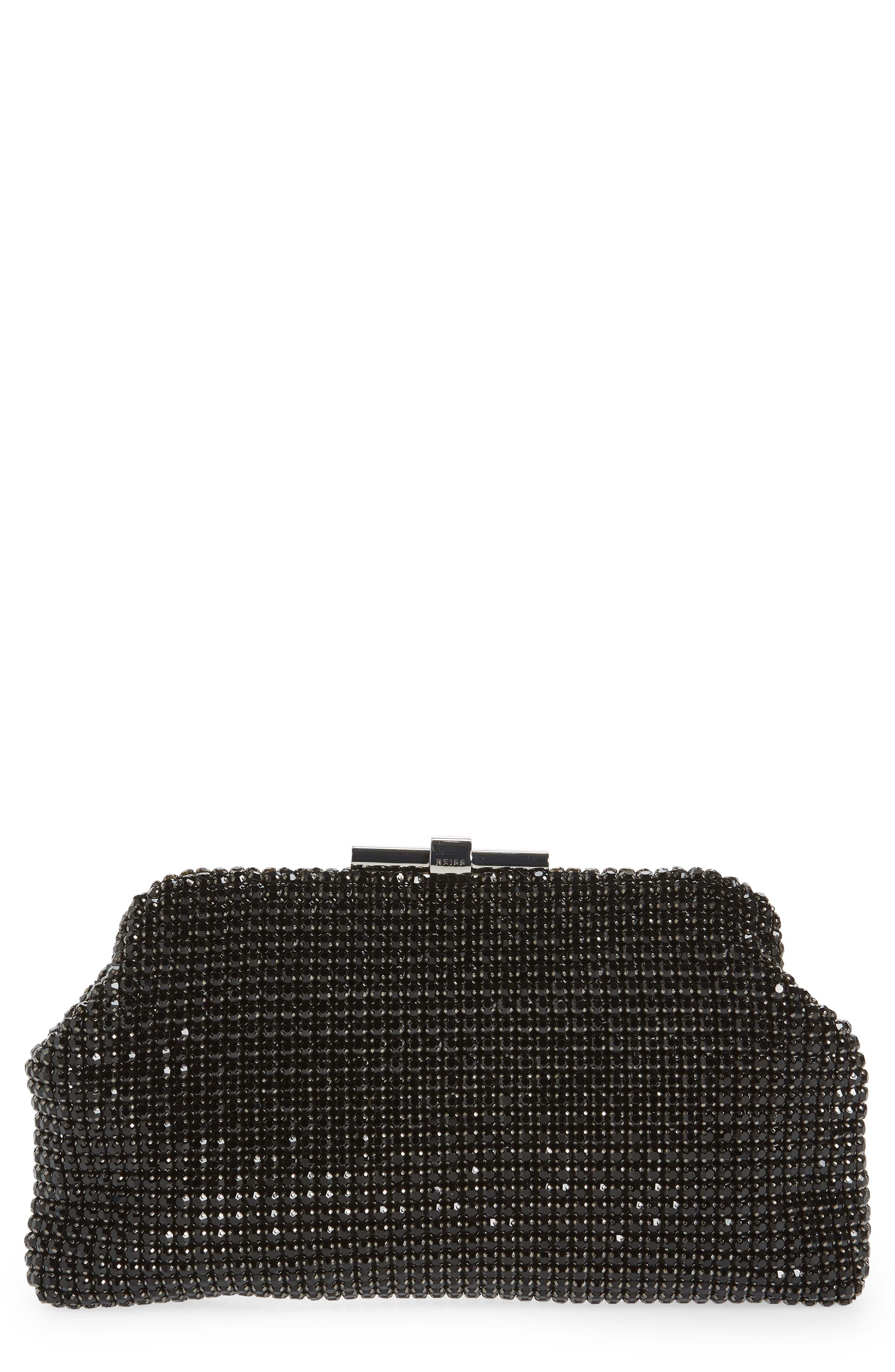 Reiss Adaline Crystal Embellished Clutch, Main, color, 