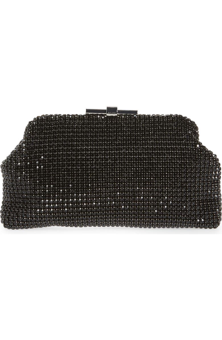 Reiss Adaline Crystal Embellished Clutch, Main, color, Black