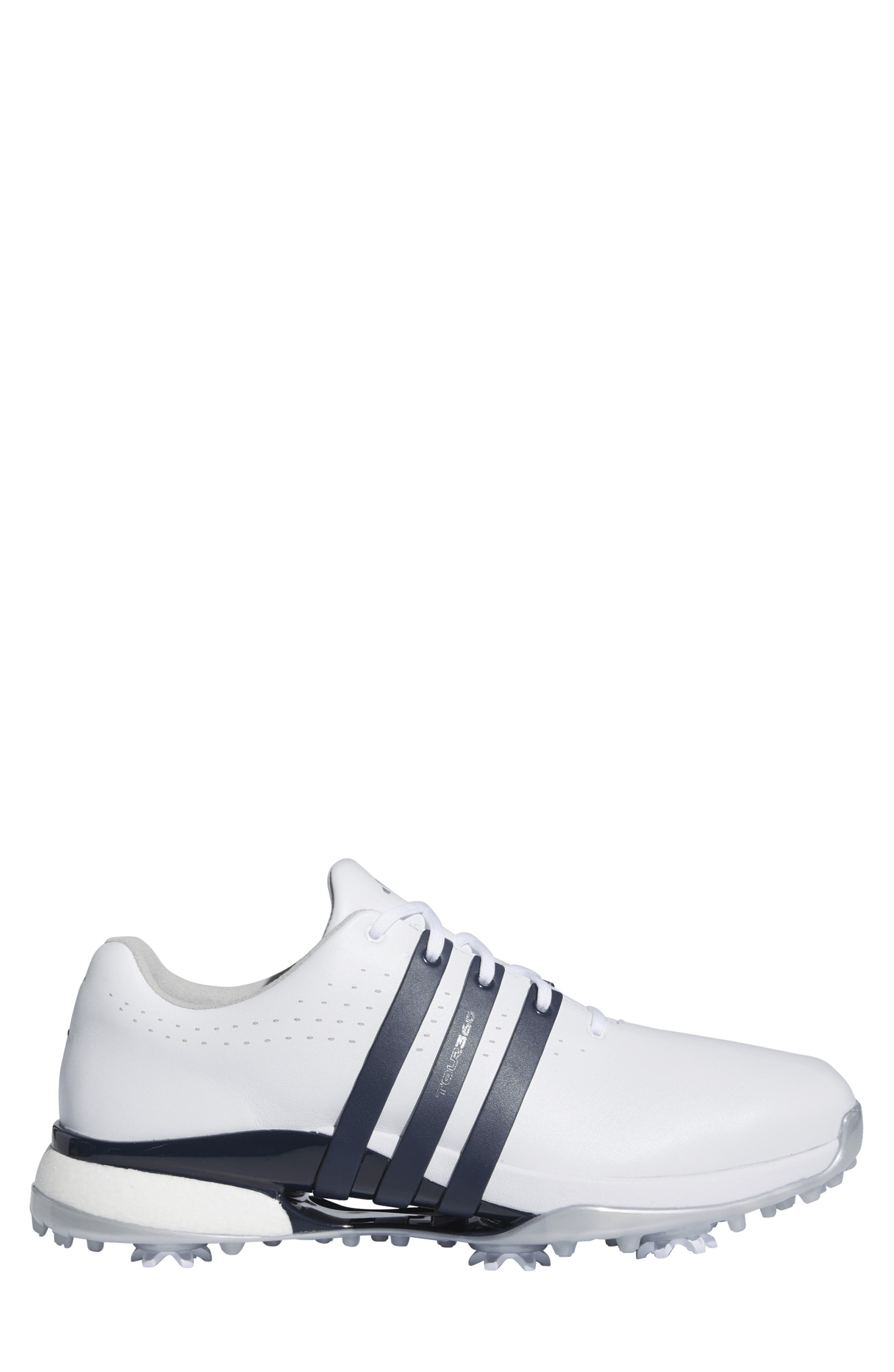 adidas Golf Tour360 24 Boost<sup>™</sup> Golf Shoe, Alternate, color, White/ Collegiate Navy/ Silver