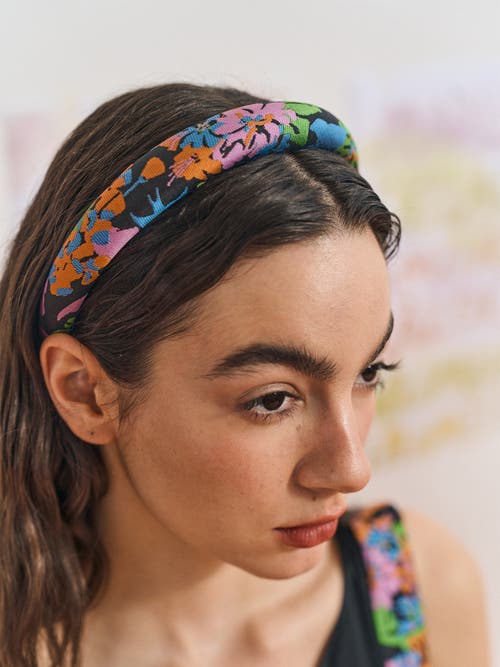 Lost Pattern Nyc Frida X Lost Pattern "frida's Garden" Jacquard Hairband In Multi