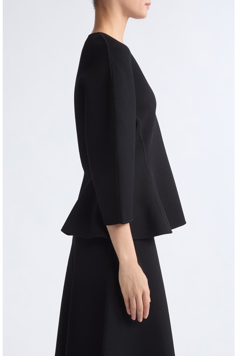 William V-Neck Knit Blouse, Alternate, color, BLACK
