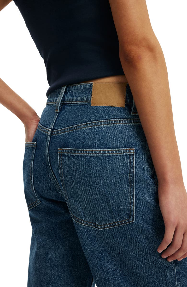 Cotton On 91 High Waist Straight Leg Jeans, Alternate, color, Harbour Blue Rip