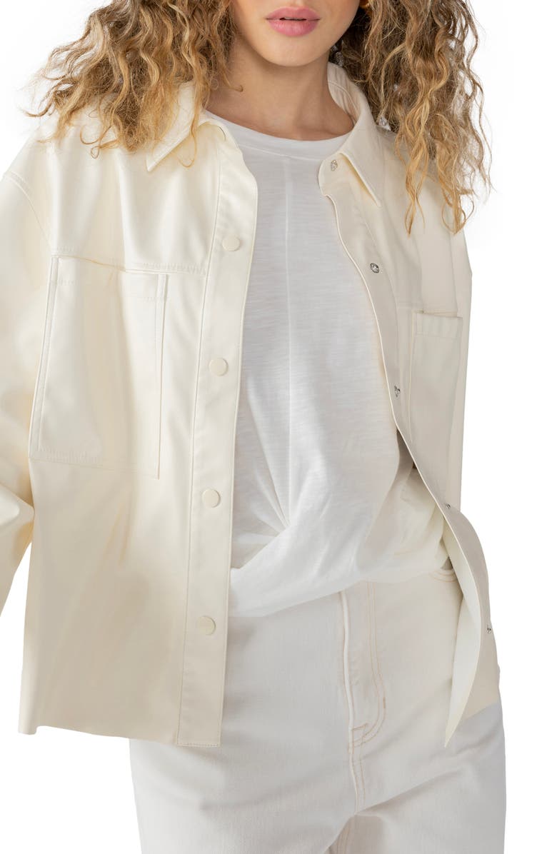 Sanctuary Lori Faux Leather Shacket, Alternate, color, 