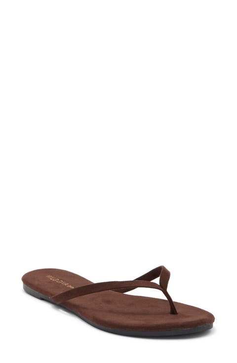 Bellen Faux Leather Croc Embossed Flip Flop