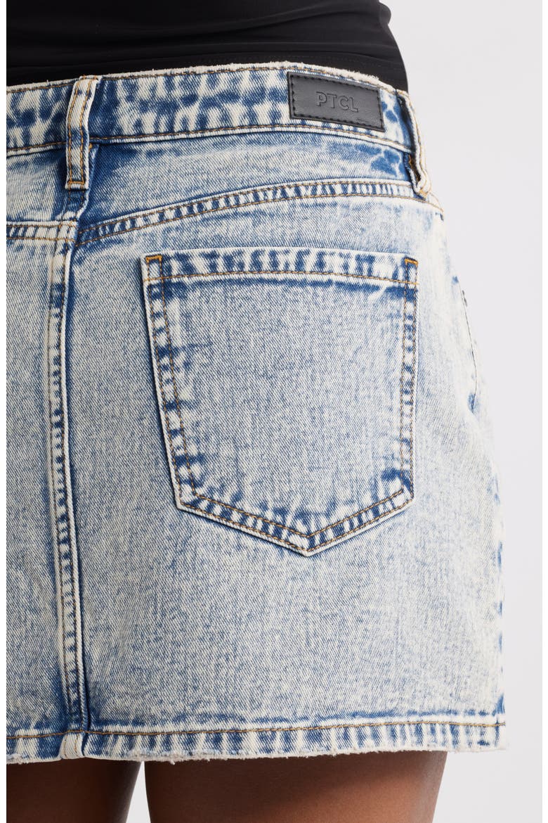 Ambar Grommet Denim Miniskirt, Alternate, color, TINTED ACID WASH